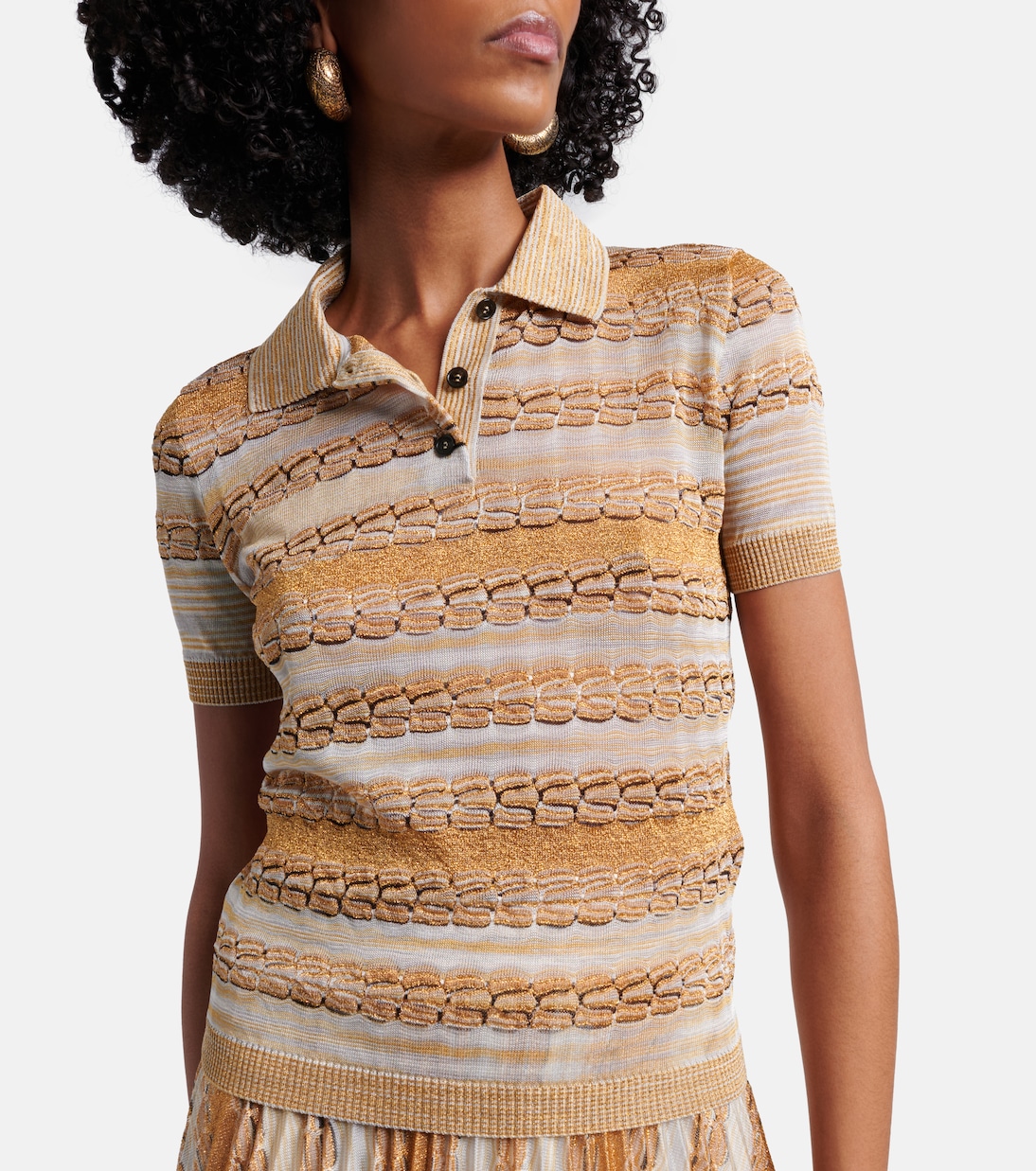 Lamé polo shirt | Missoni