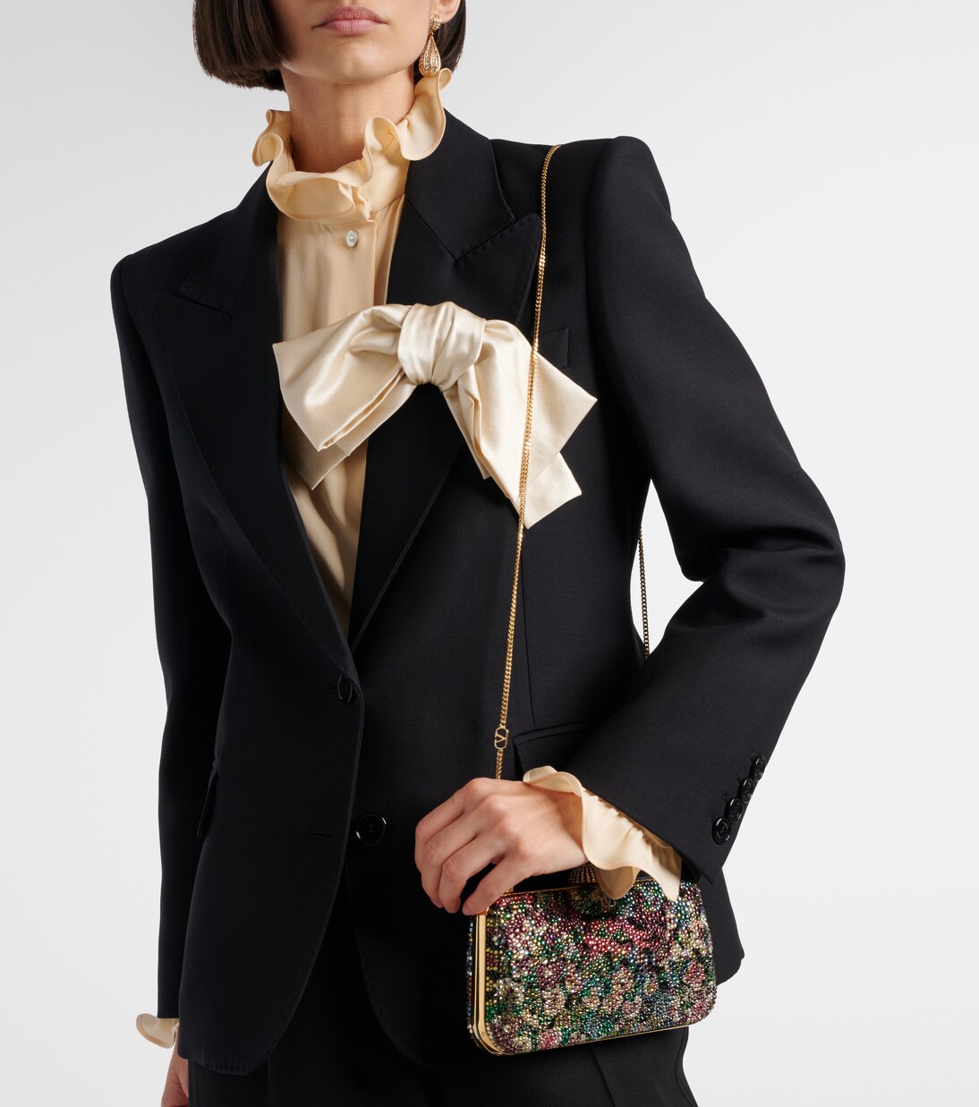 Carry Secrets beaded leather clutch | Valentino Garavani