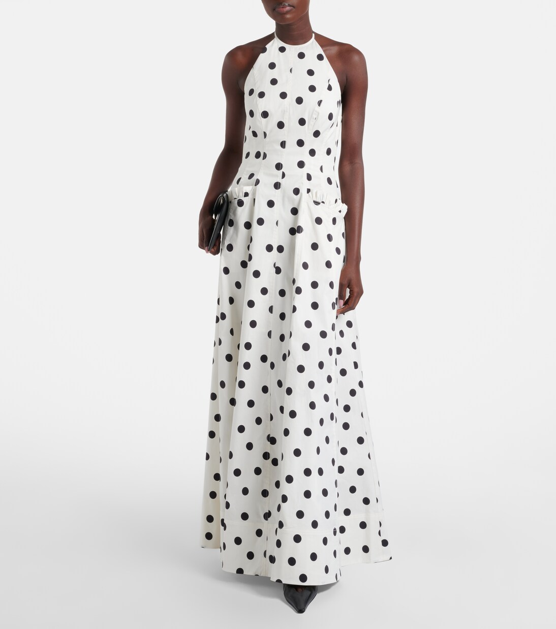 Maisie polka-dot cotton-blend maxi dress | Rebecca Vallance