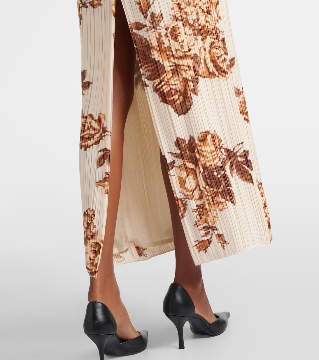 Floral ribbed-knit maxi dress | Magda Butrym