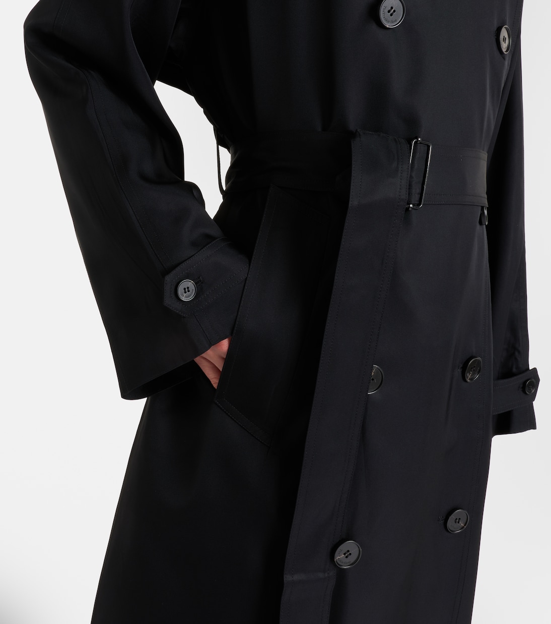 Veyron double-breasted twill trench coat | The Frankie Shop
