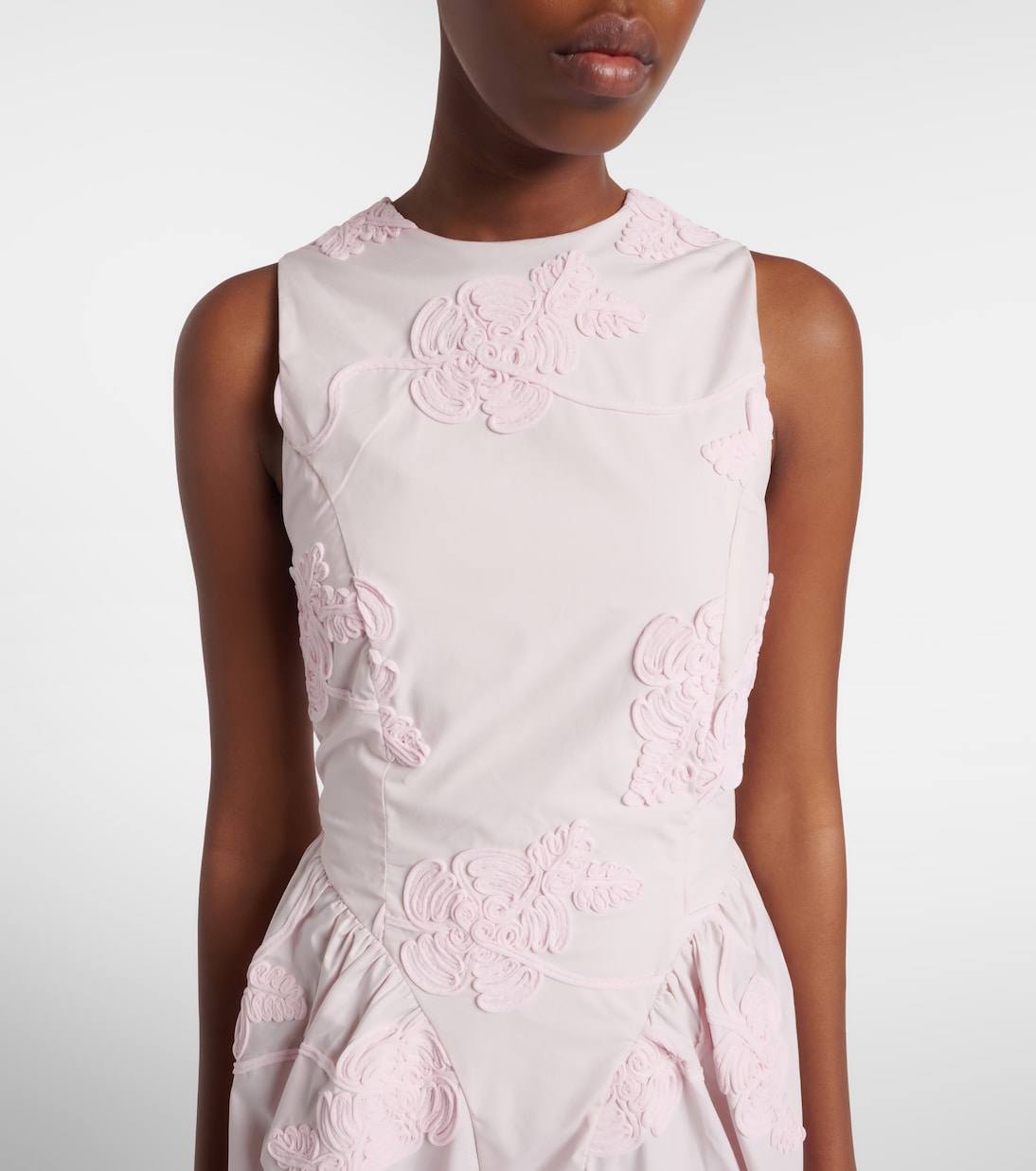 Besticktes Midikleid aus Baumwolle | Rotate