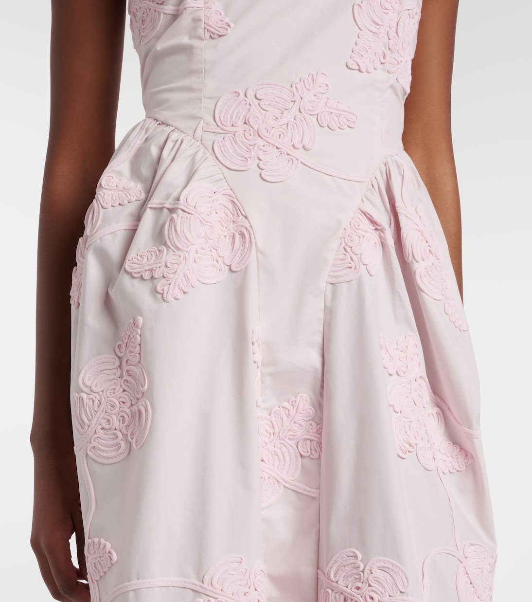 Besticktes Midikleid aus Baumwolle | Rotate