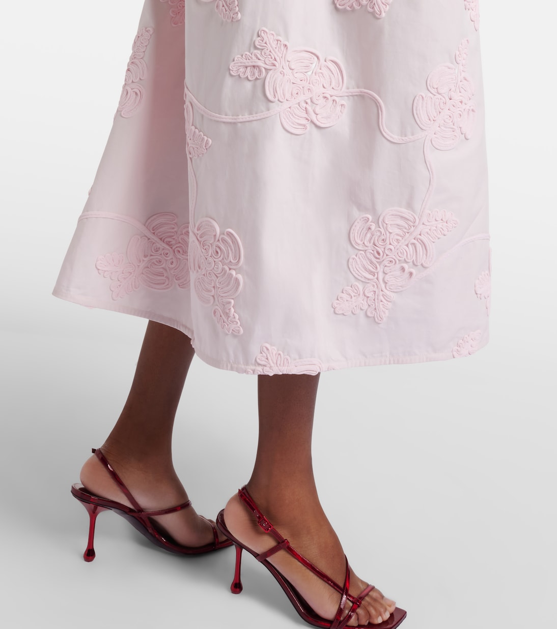 Besticktes Midikleid aus Baumwolle | Rotate