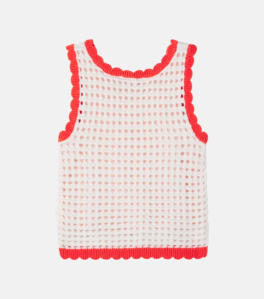 Embroidered crochet cotton tank top | Stella McCartney Kids