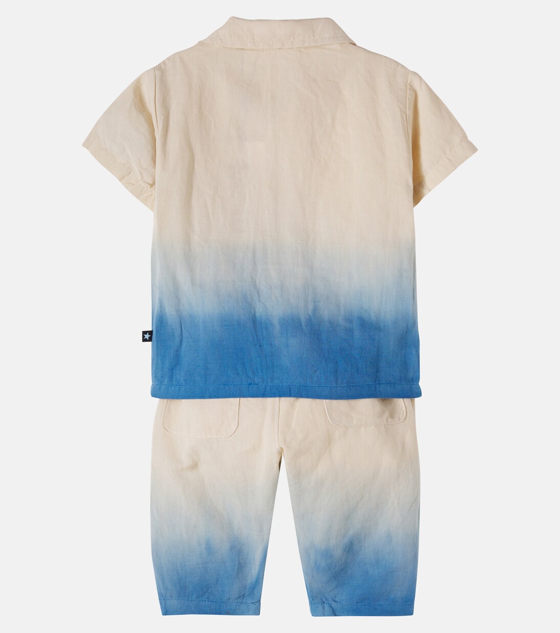 Baby Eyou and Sois linen and cotton shirt and pants set | Molo
