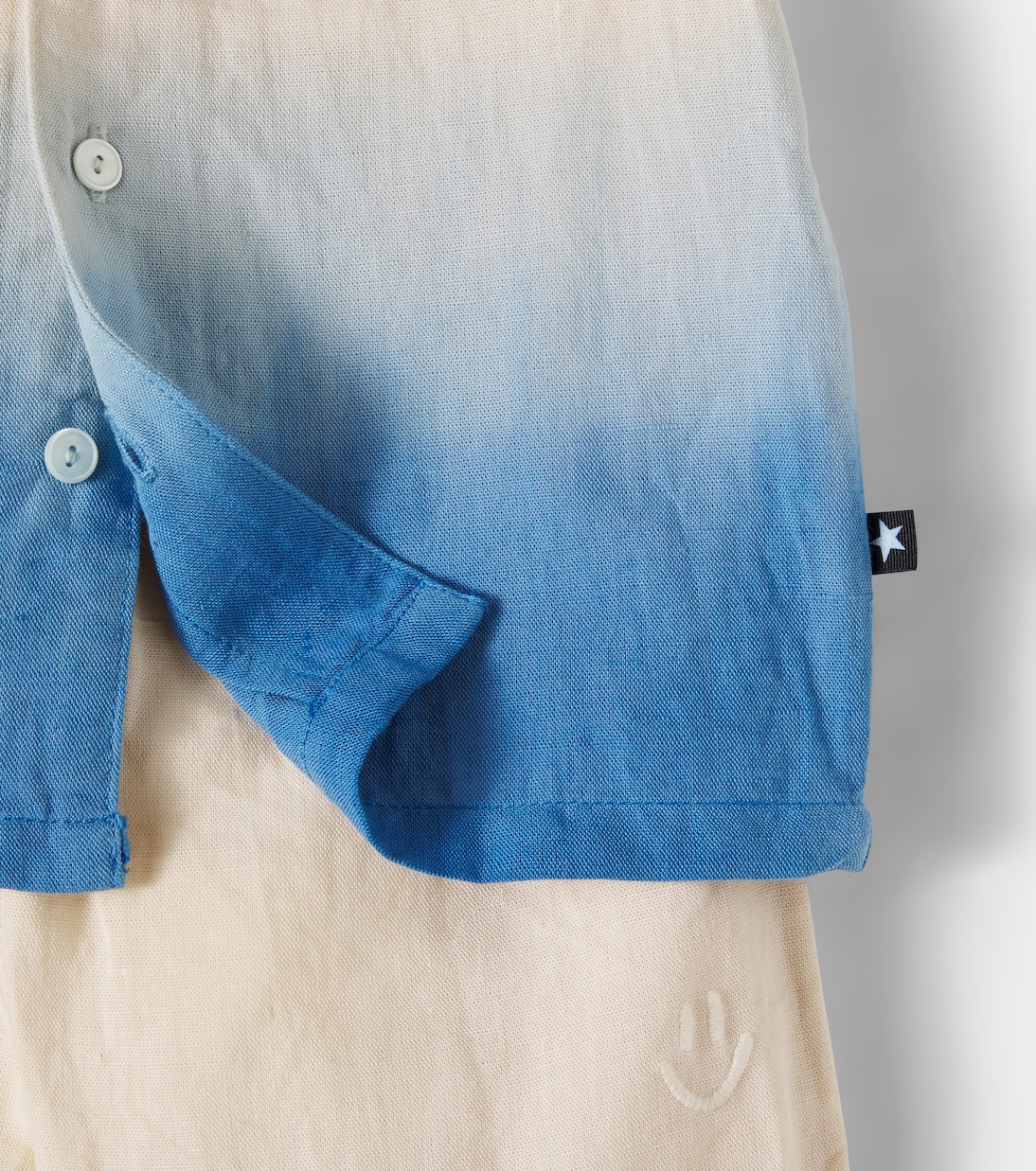 Baby Eyou and Sois linen and cotton shirt and pants set | Molo