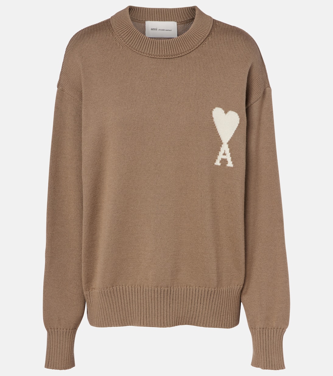 Pullover Ami de Cœur aus Wolle und Baumwolle | Ami Paris
