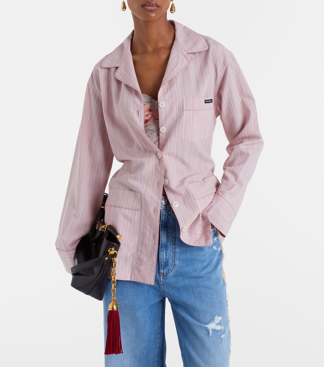 Belted striped shirt | Dolce&Gabbana