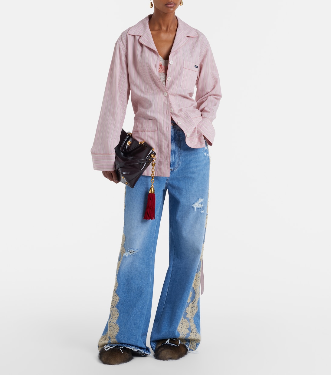 Belted striped shirt | Dolce&Gabbana