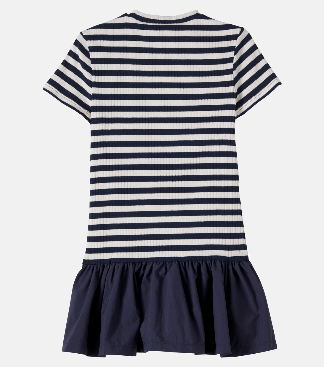 Ribbed-knit striped cotton-blend dress | Il Gufo