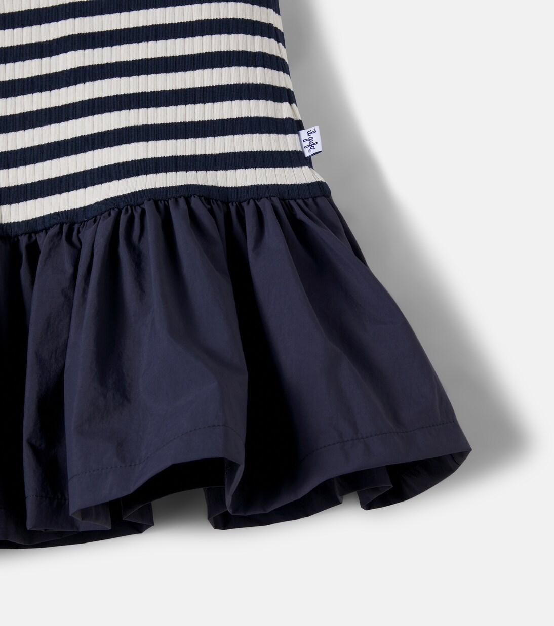 Ribbed-knit striped cotton-blend dress | Il Gufo