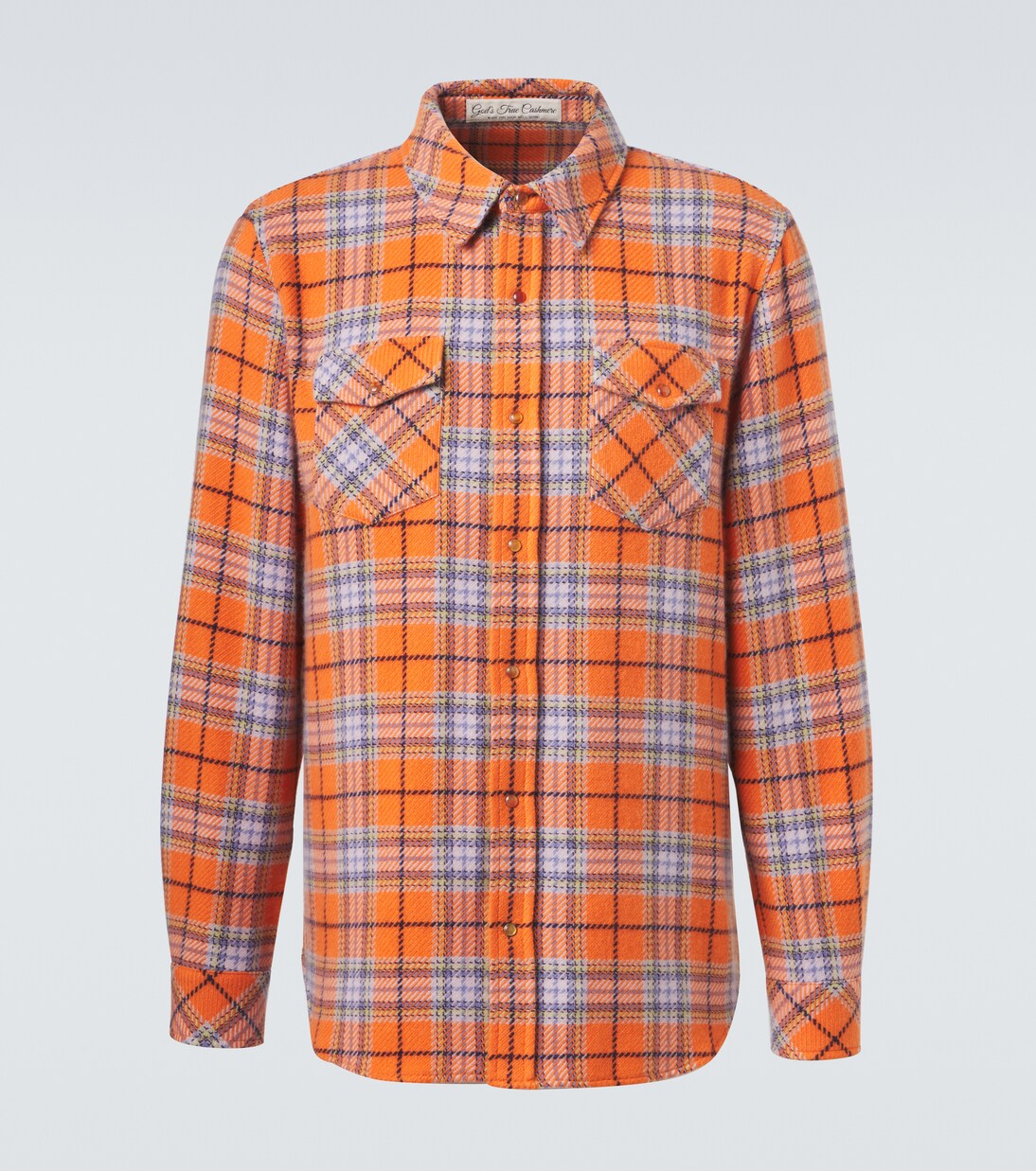 Midnight Sun cashmere shirt with carnelian | God's True Cashmere