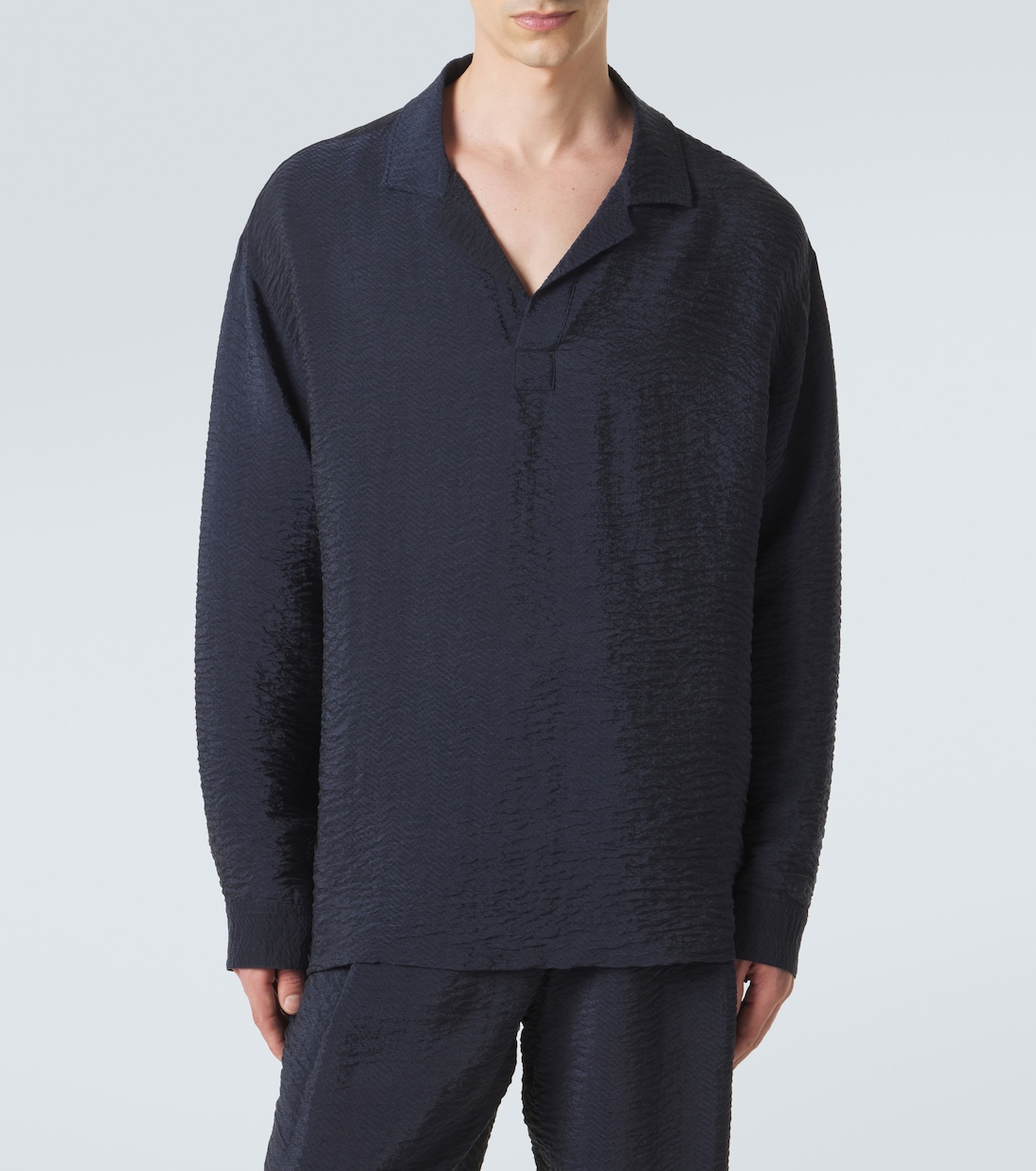 Seersucker polo shirt | Giorgio Armani