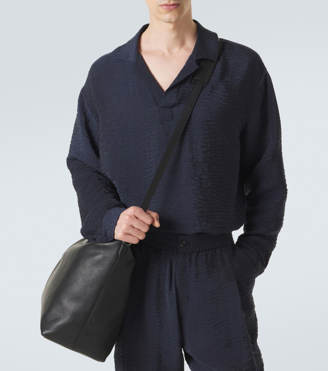 Seersucker polo shirt | Giorgio Armani