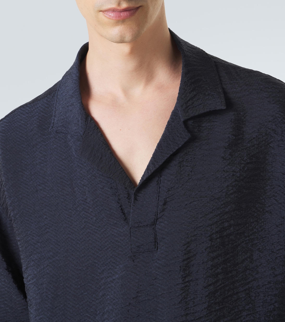 Seersucker polo shirt | Giorgio Armani
