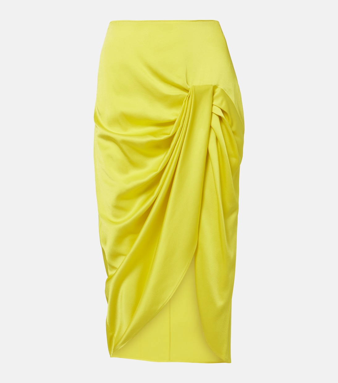 Draped satin pencil skirt | Stella McCartney