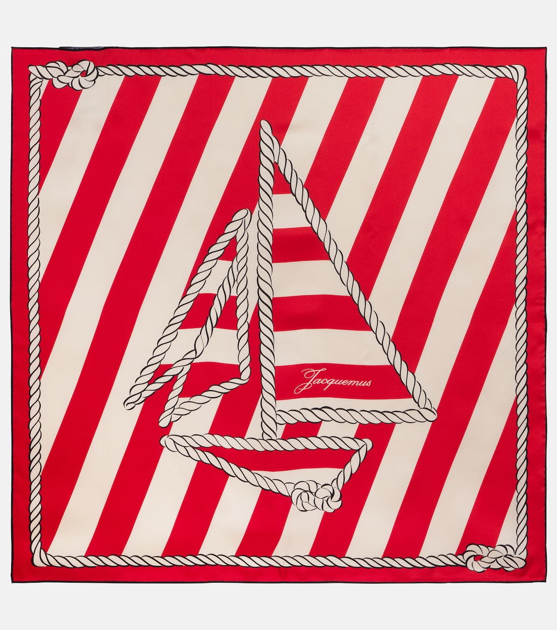 Bateau Corde printed silk scarf | Jacquemus