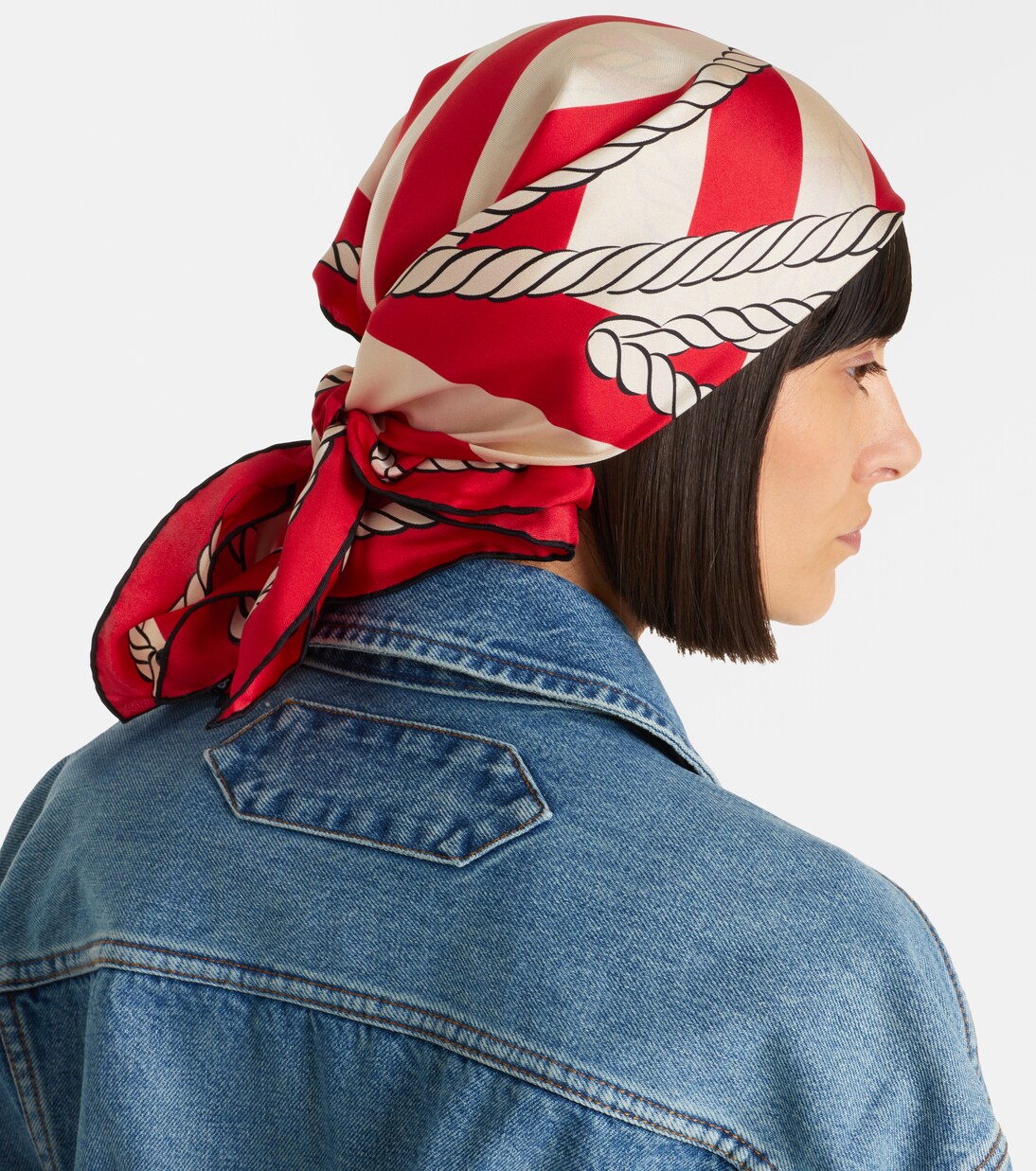 Bateau Corde printed silk scarf | Jacquemus