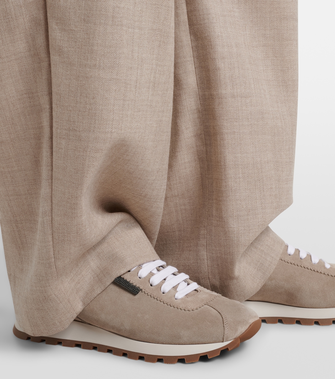 Zapatillas de ante con cuentas Monili | Brunello Cucinelli