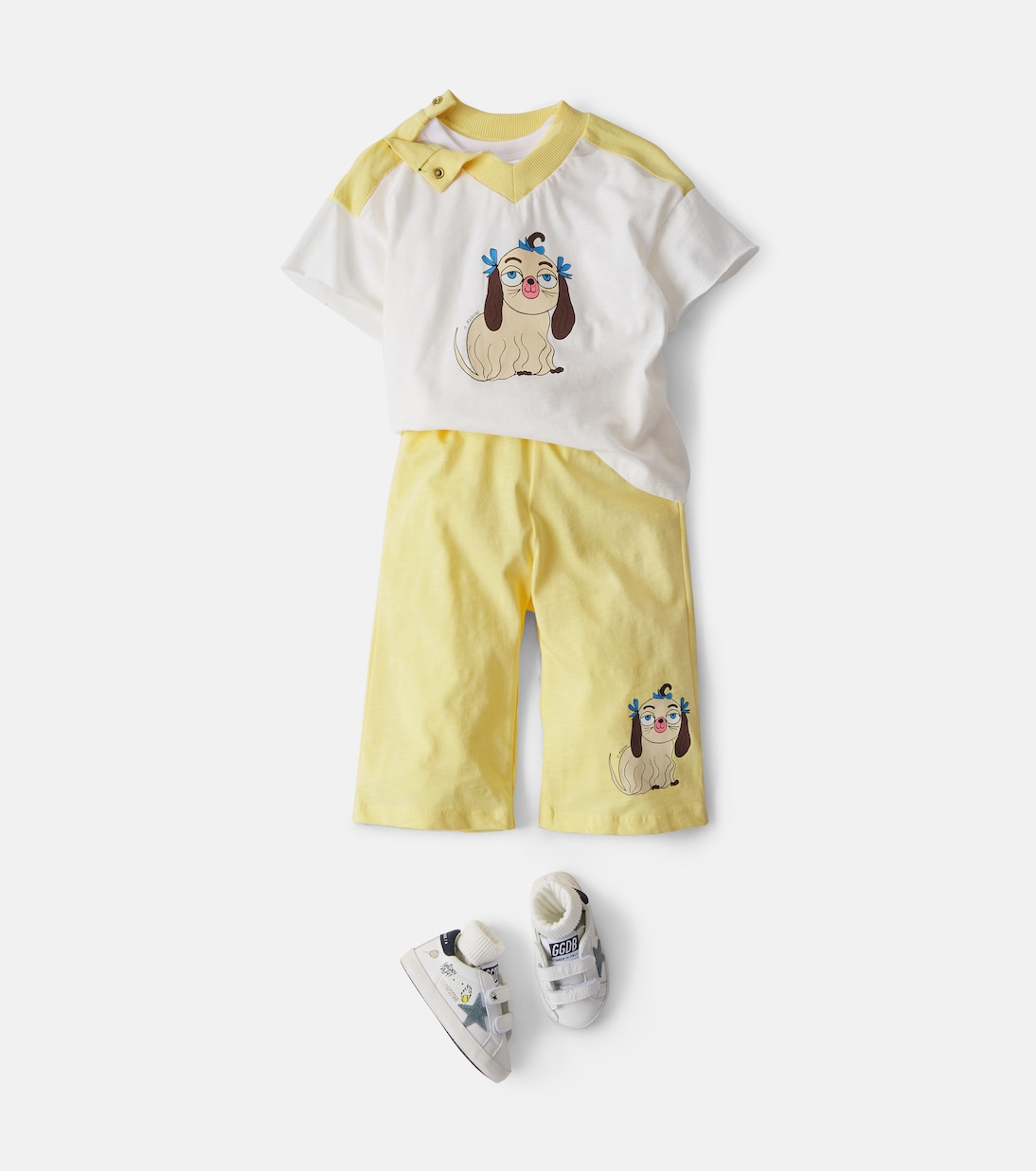Baby Dog printed jersey top and pants set | Mini Rodini