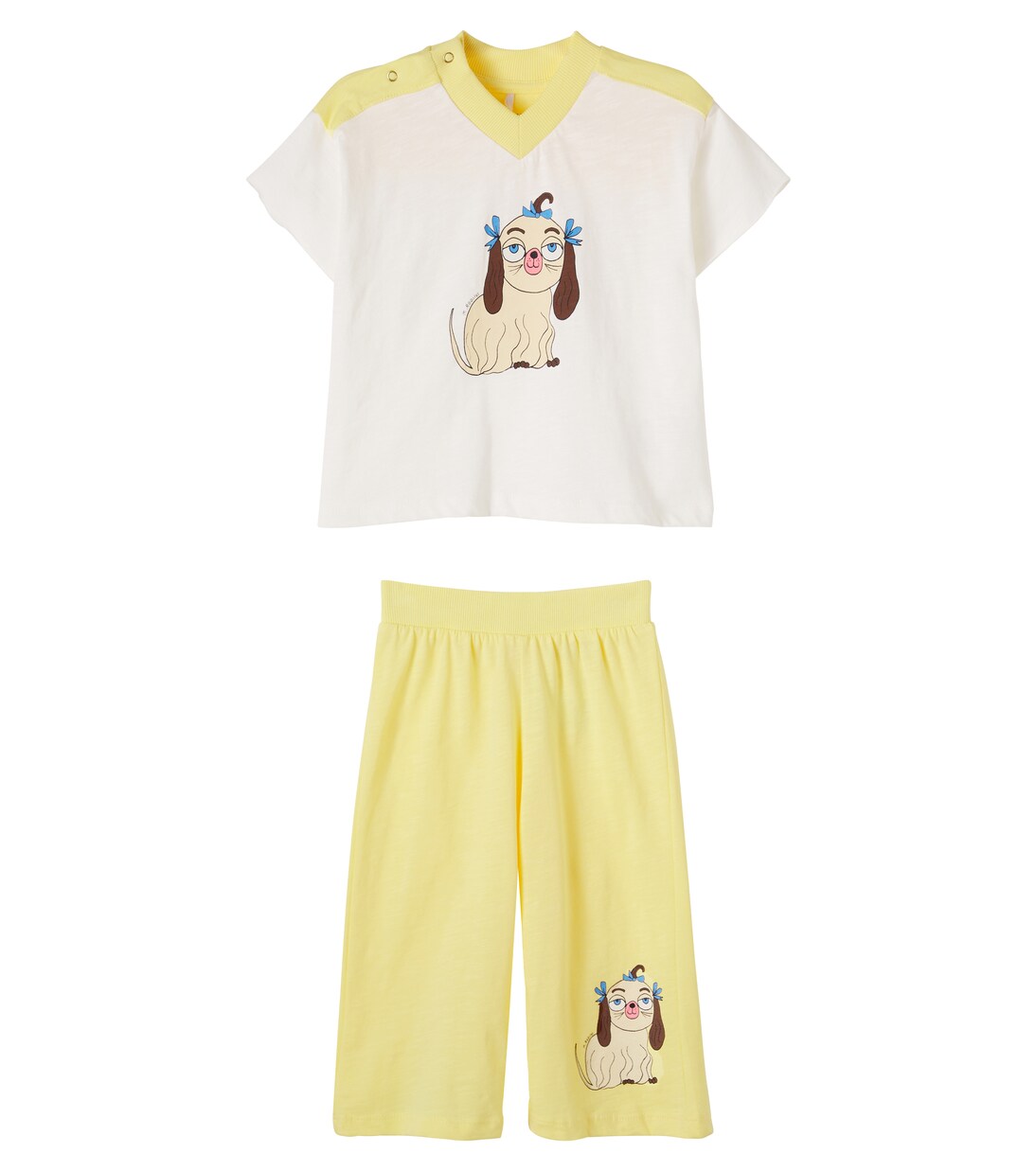 Baby Dog printed jersey top and pants set | Mini Rodini
