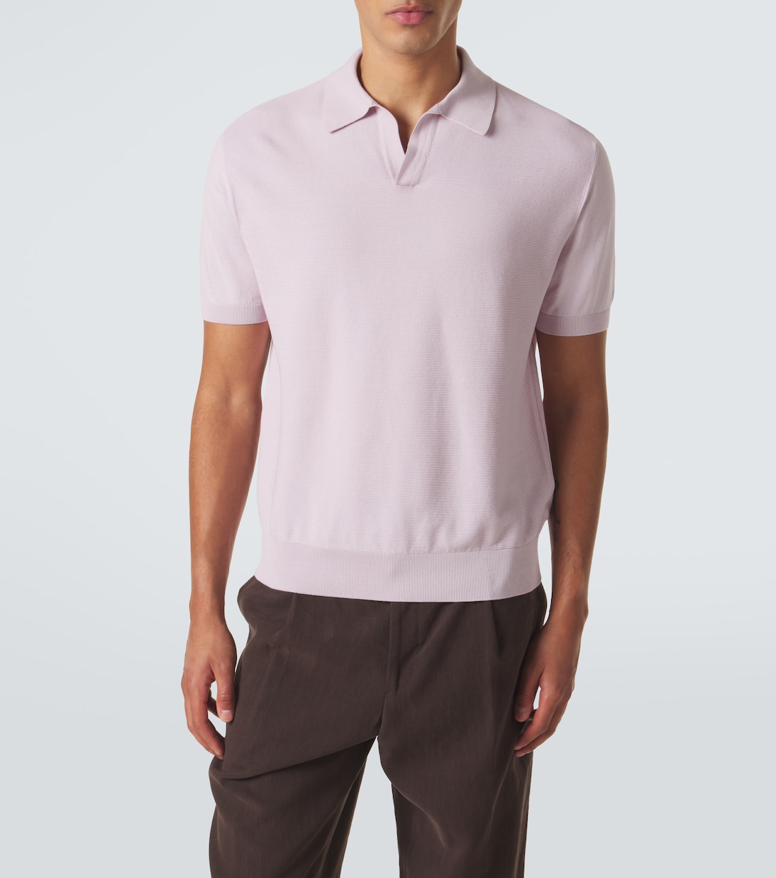 Cotton and silk polo shirt | Canali