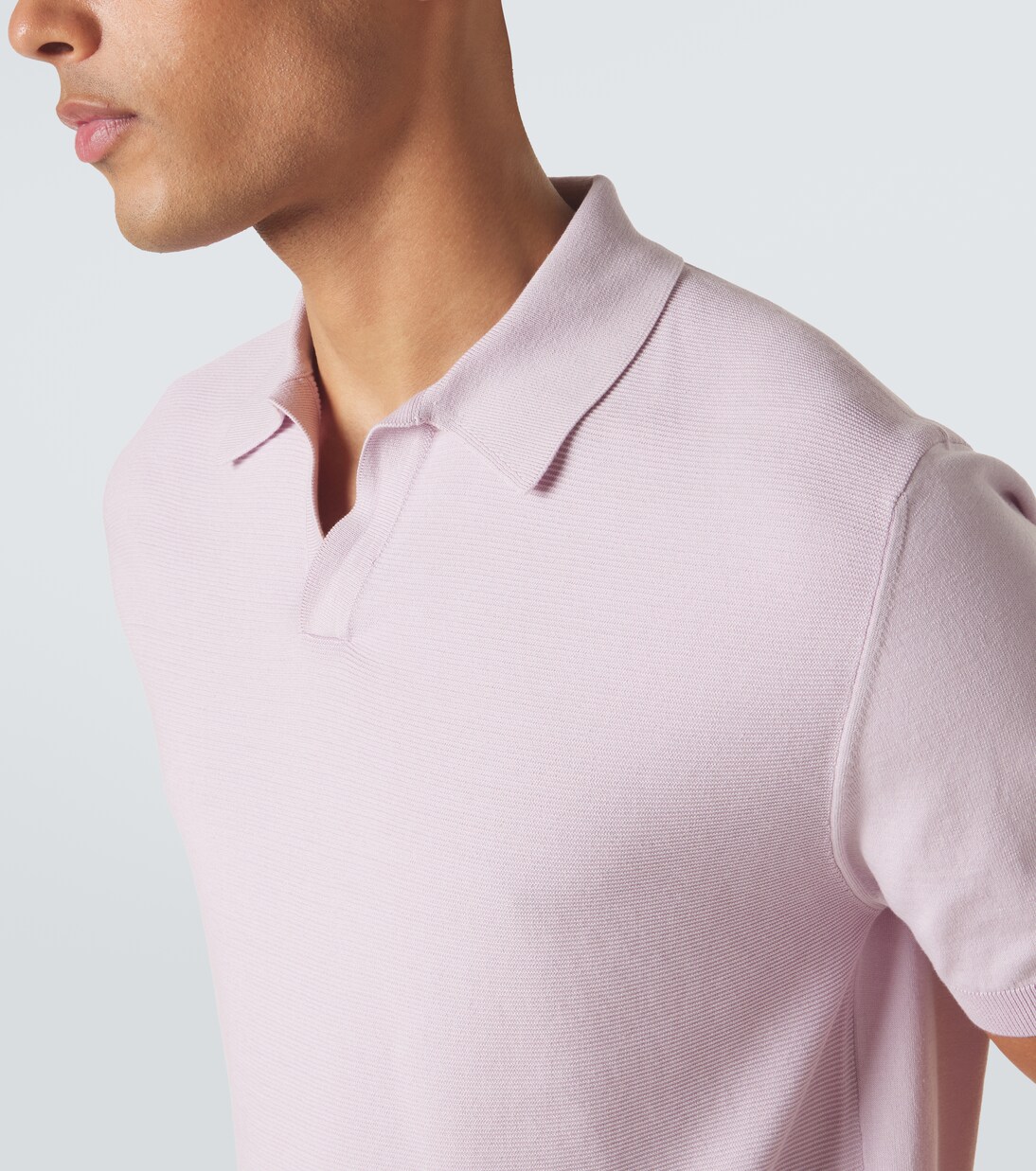 Cotton and silk polo shirt | Canali