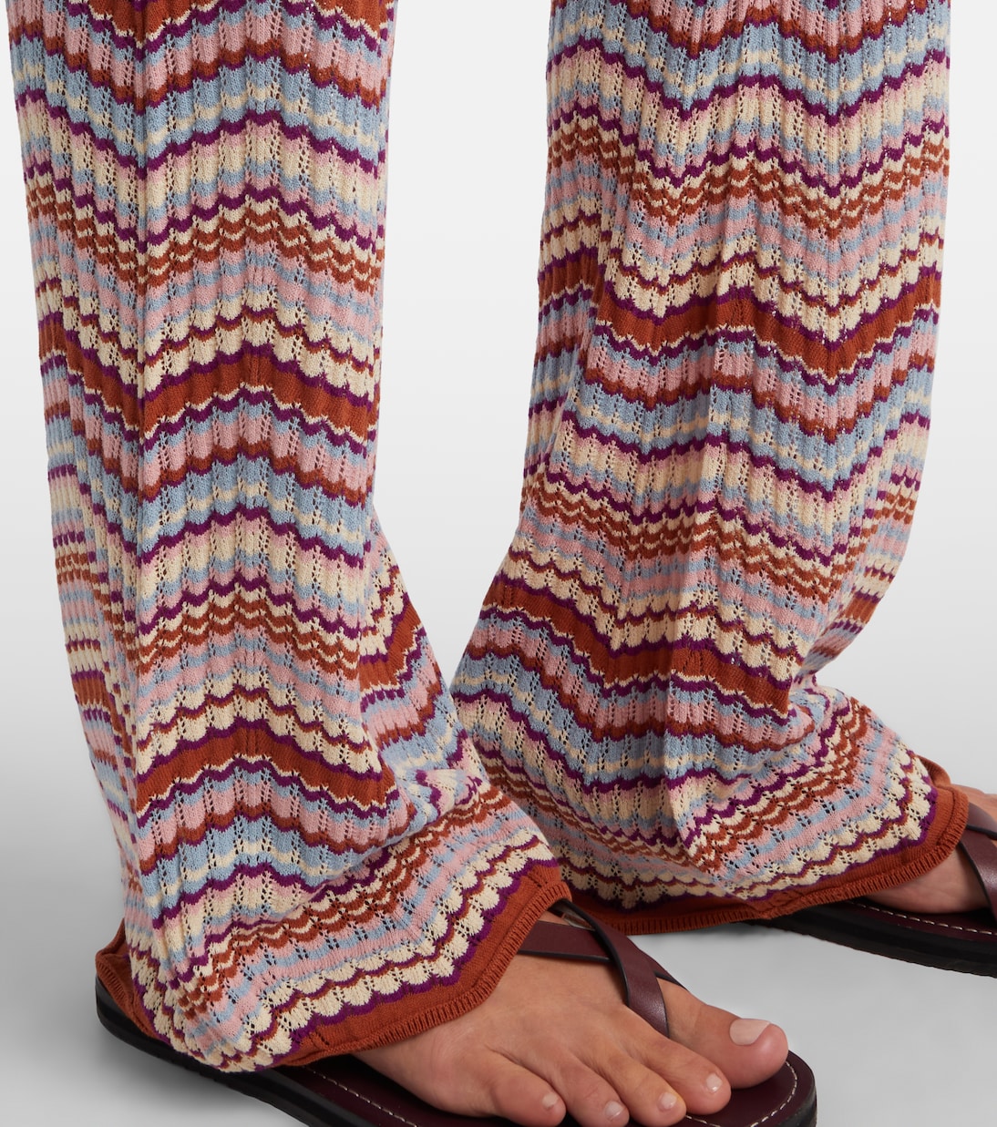 Boni chevron cotton flared pants | Rixo