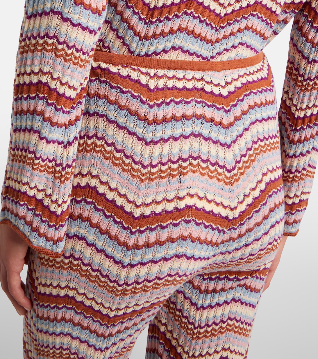 Boni chevron cotton flared pants | Rixo