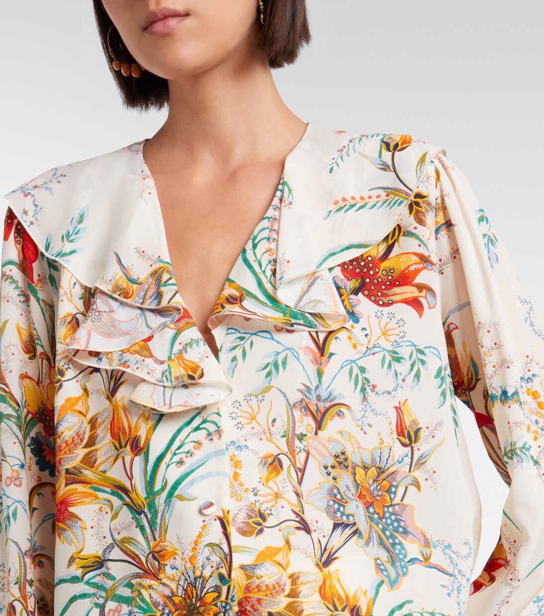 Camisa floral con volantes | Etro