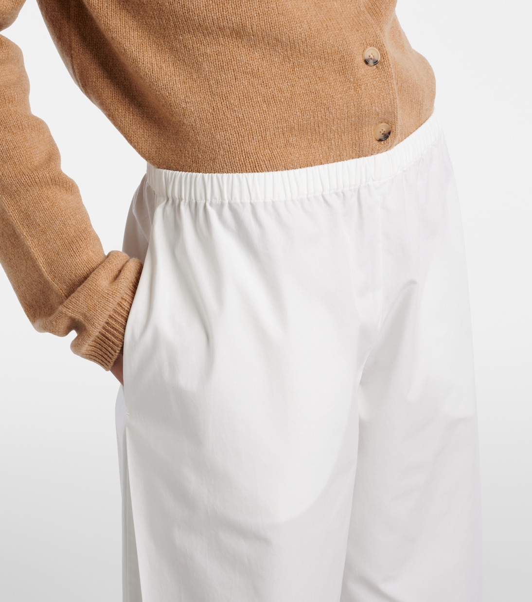 Roma cotton poplin wide-leg pants | Khaite