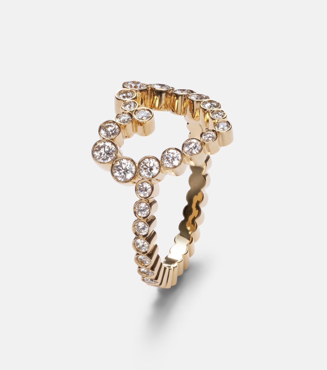 Ensemble Coeur 18kt gold ring with diamonds | Sophie Bille Brahe