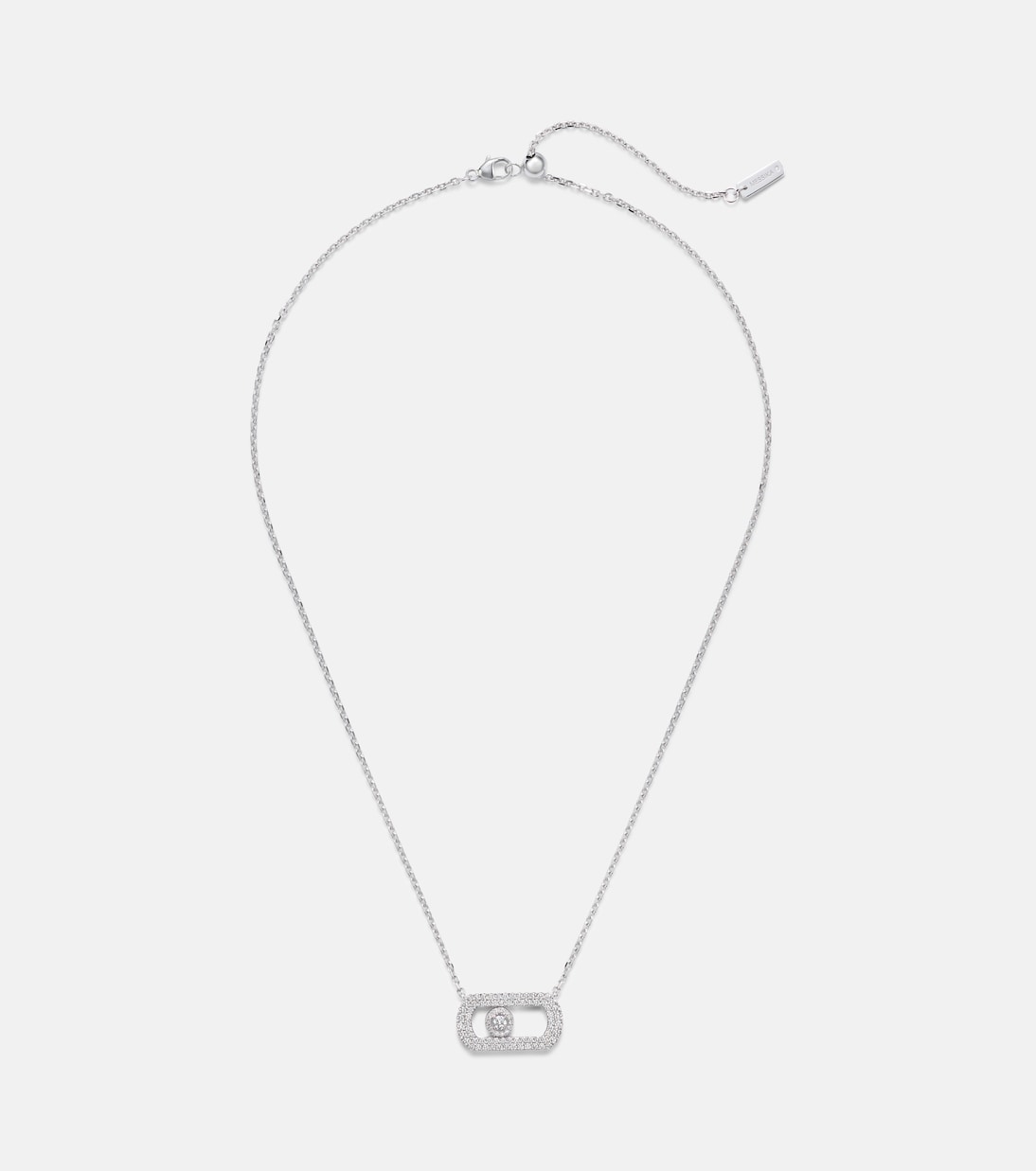 Collar de cadena So Move de oro blanco de 18 ct con diamantes | Messika
