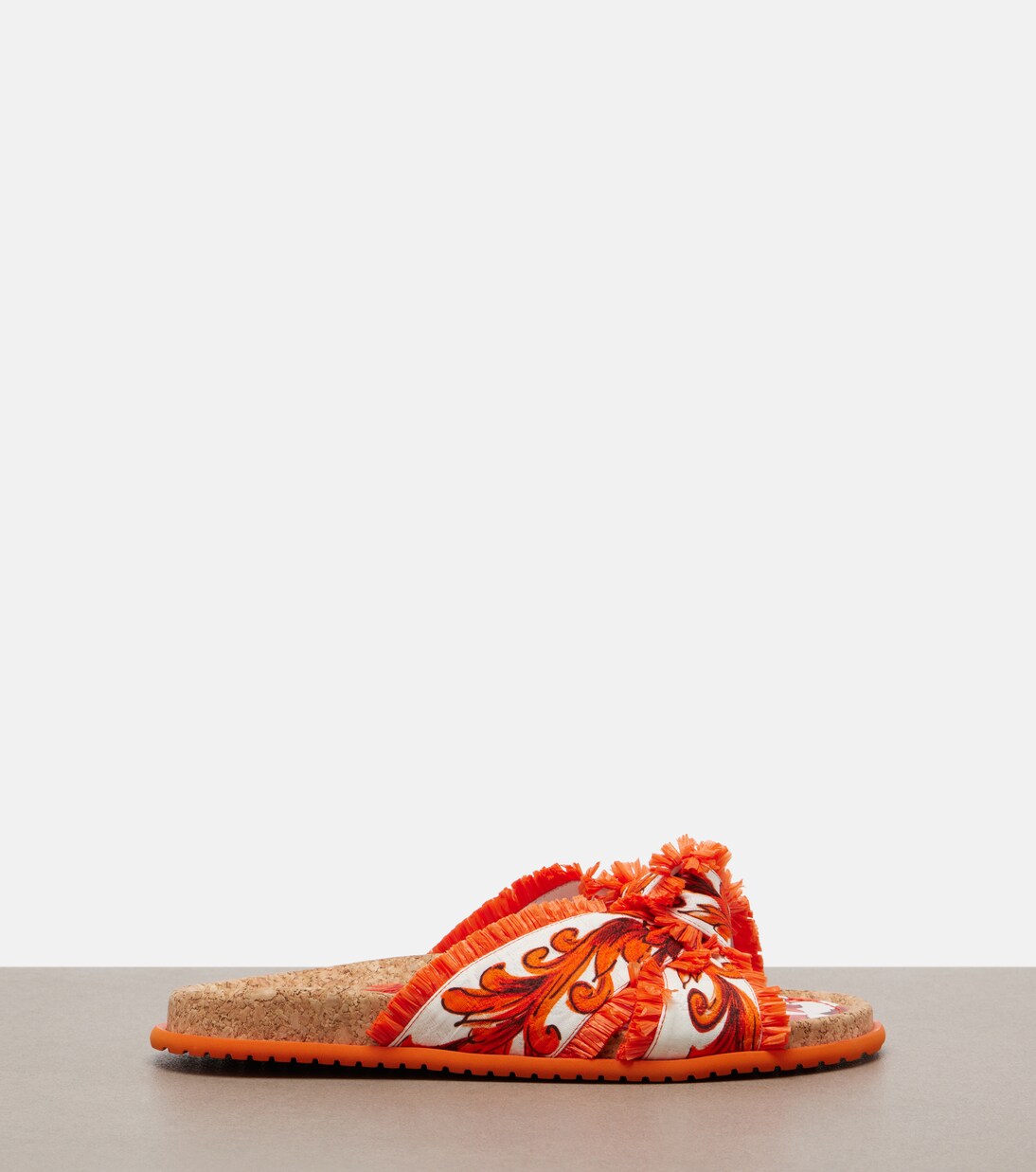 Majolica fringed brocade slides | Dolce&Gabbana
