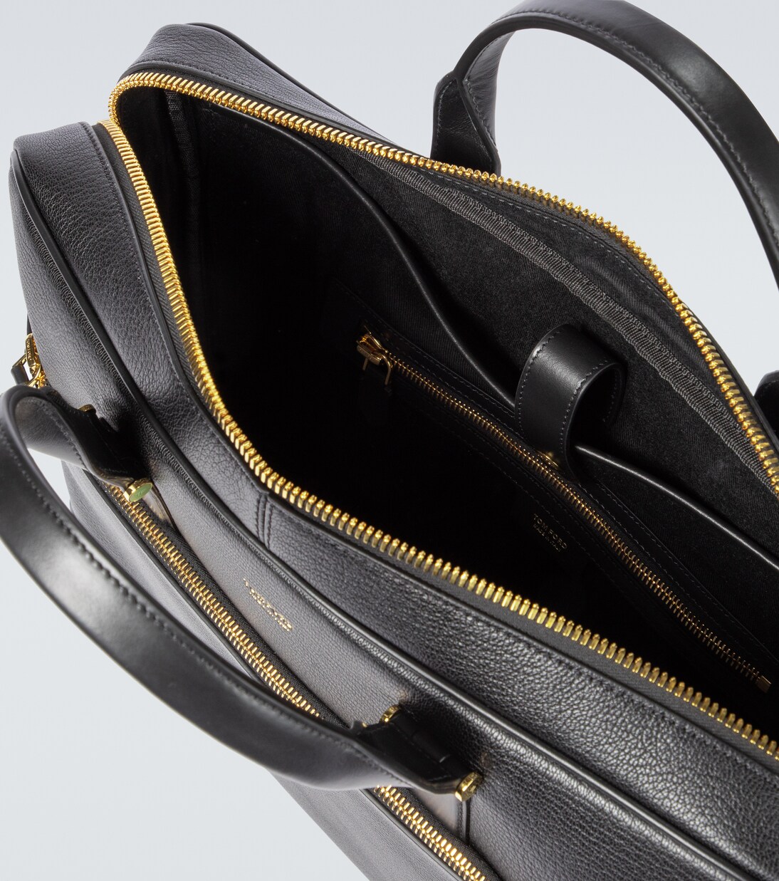 Grained leather briefcase | Tom Ford