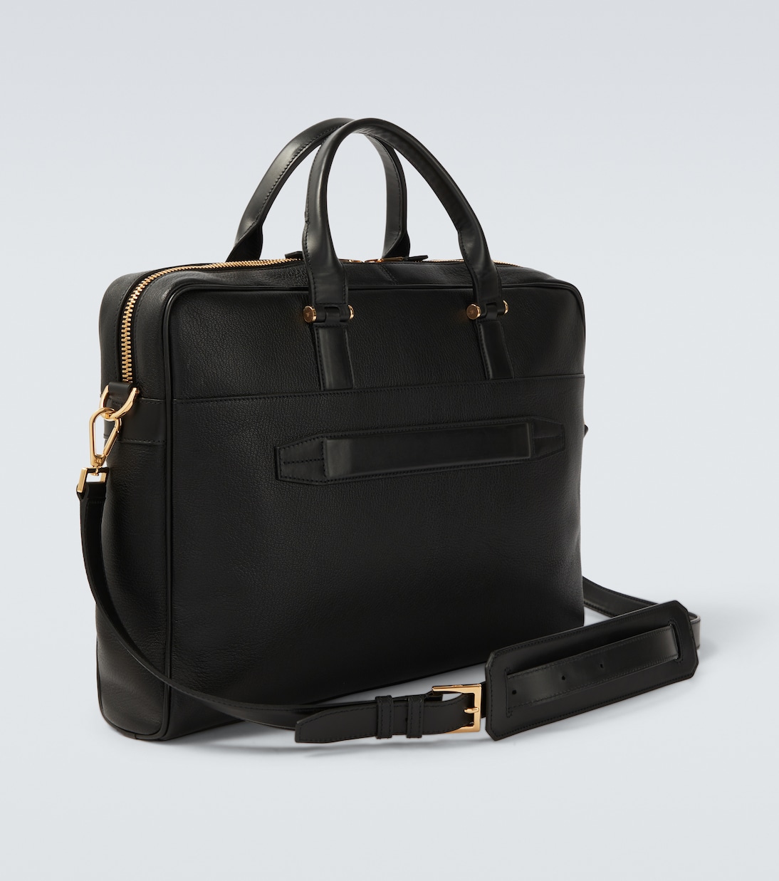 Grained leather briefcase | Tom Ford