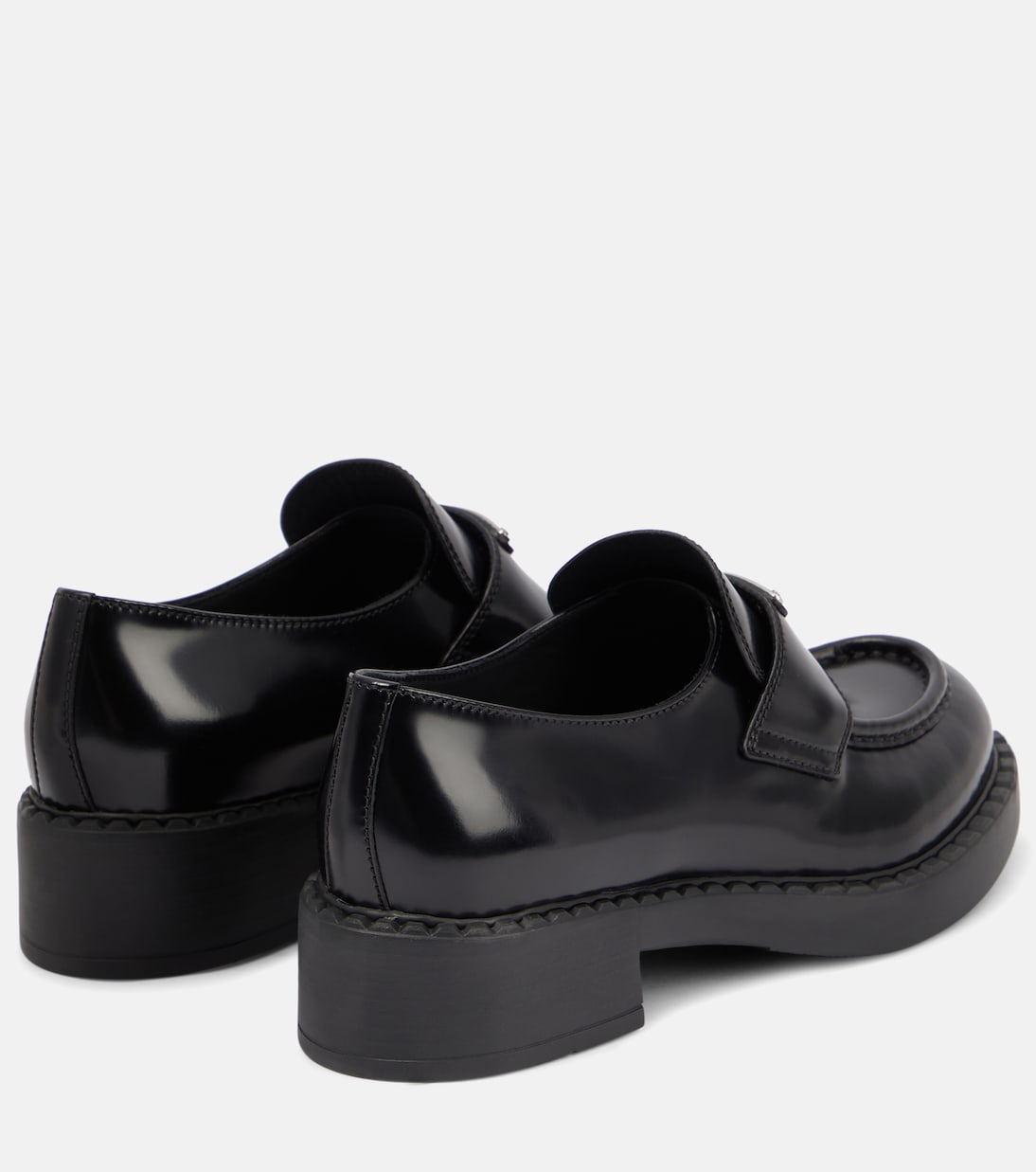 Platform leather loafers | Prada