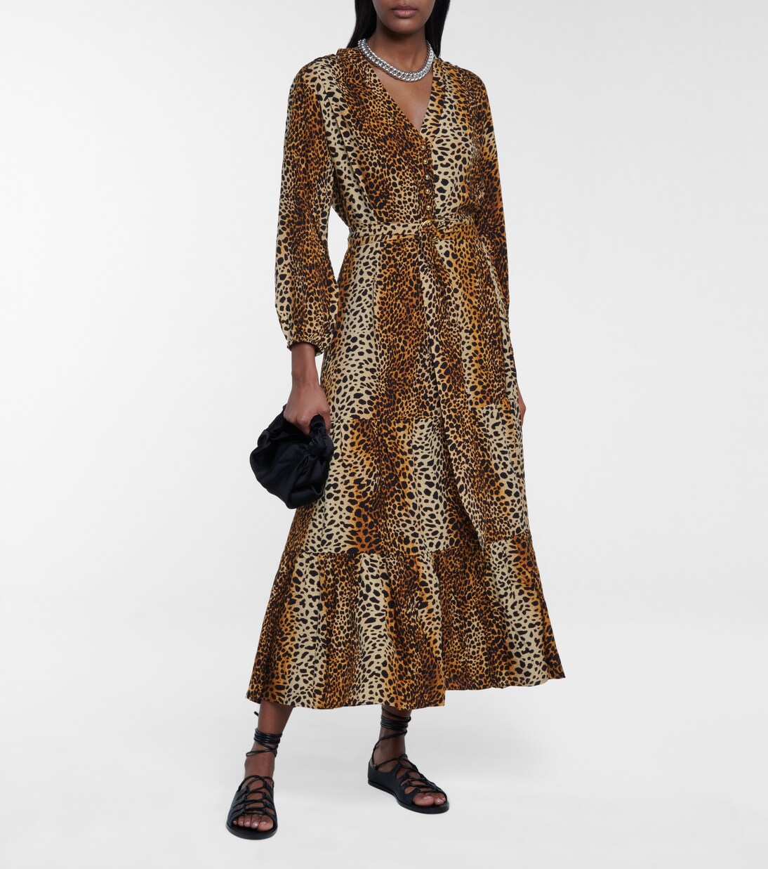 Robe longue Sonja à motif léopard | Melissa Odabash