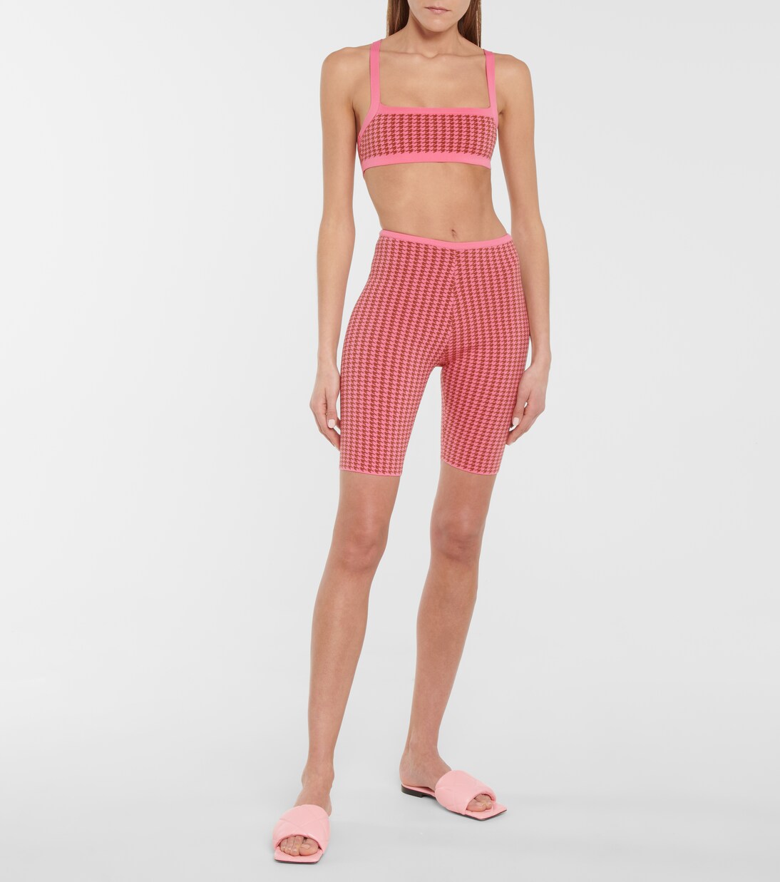 Rumba houndstooth biker shorts | Tropic of C