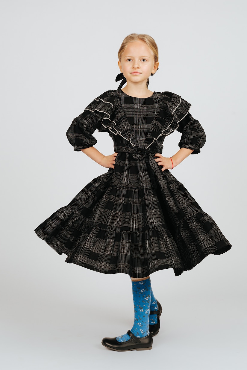 Robe en coton à carreaux | Paade Mode