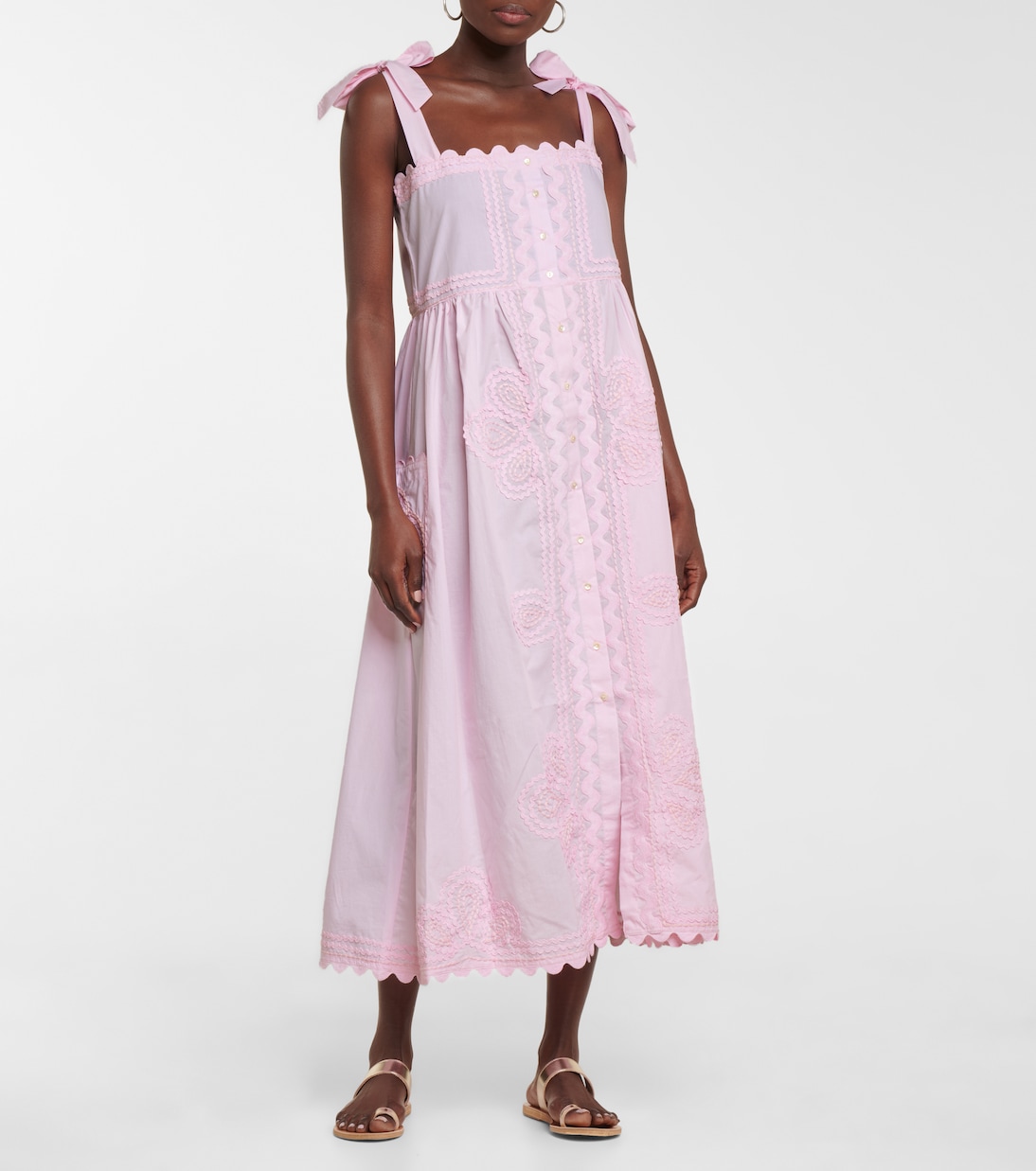 Robe midi en coton | Juliet Dunn