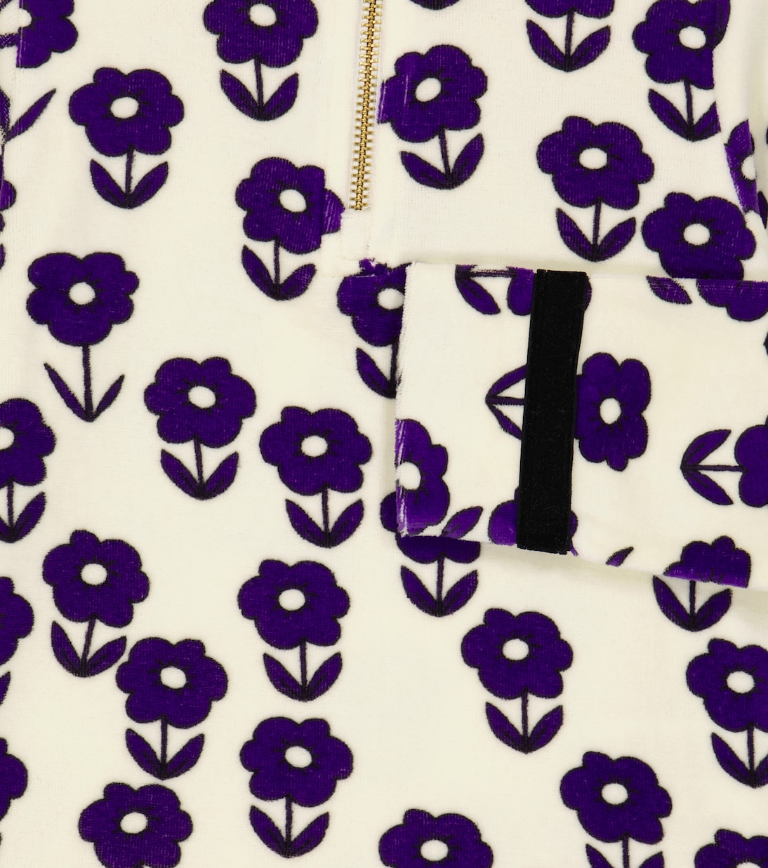 Top Spaceflower en velours à fleurs | Mini Rodini