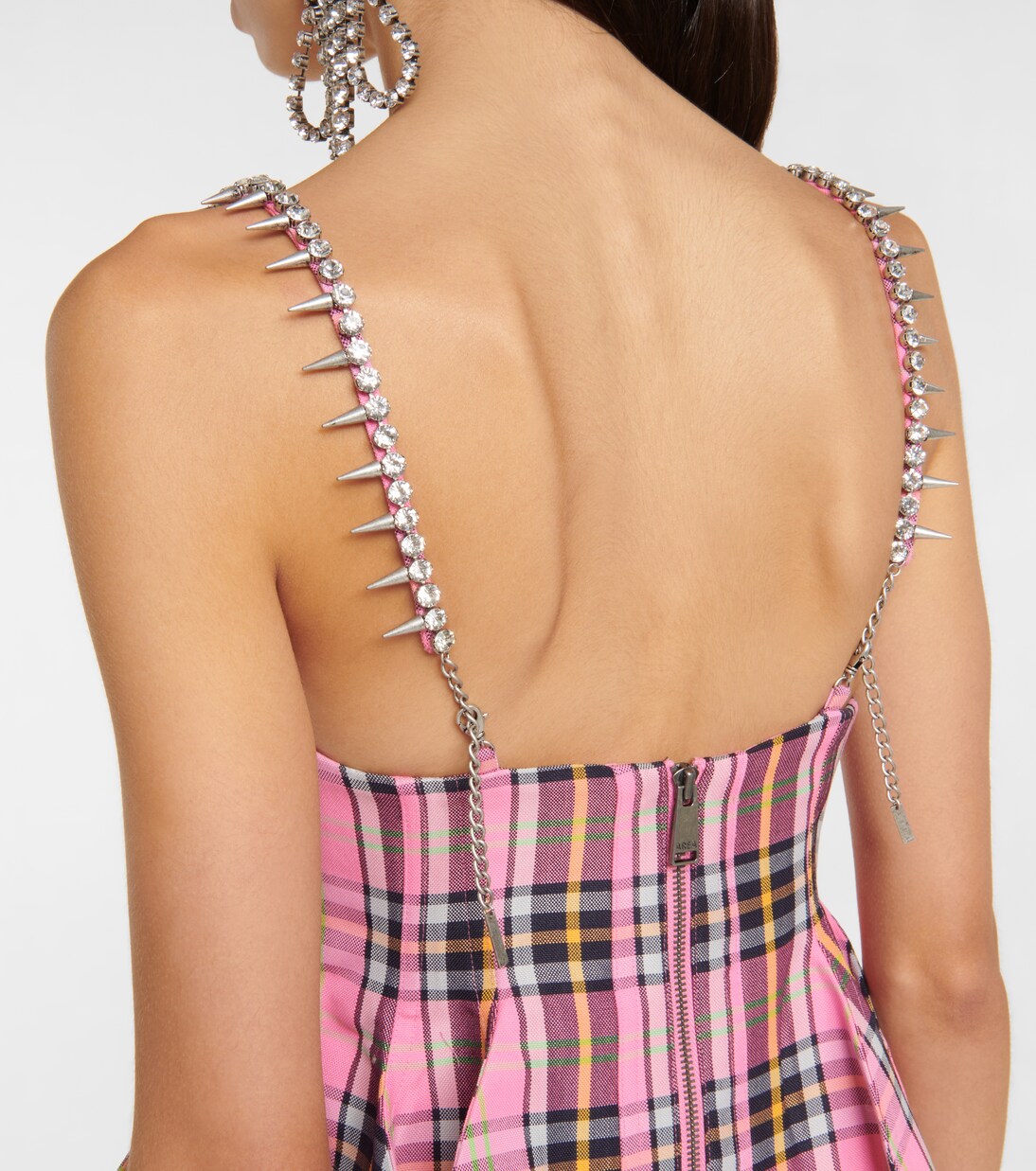 Robe en laine mélangée à carreaux | Area