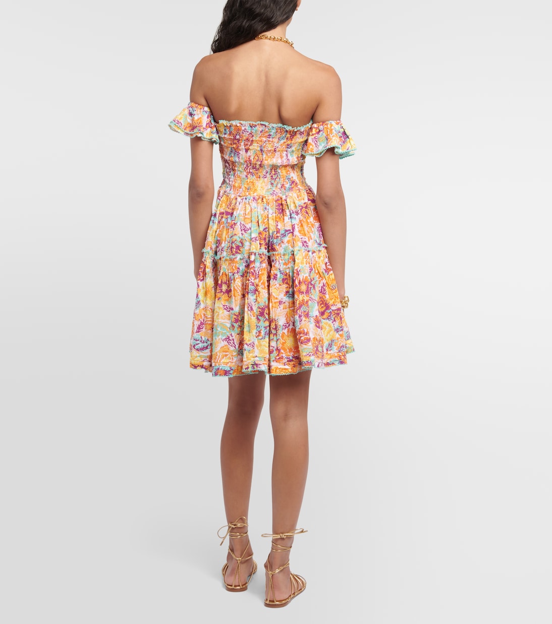 Robe Aurora en coton à fleurs | Poupette St Barth