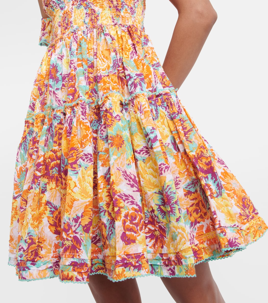 Robe Aurora en coton à fleurs | Poupette St Barth