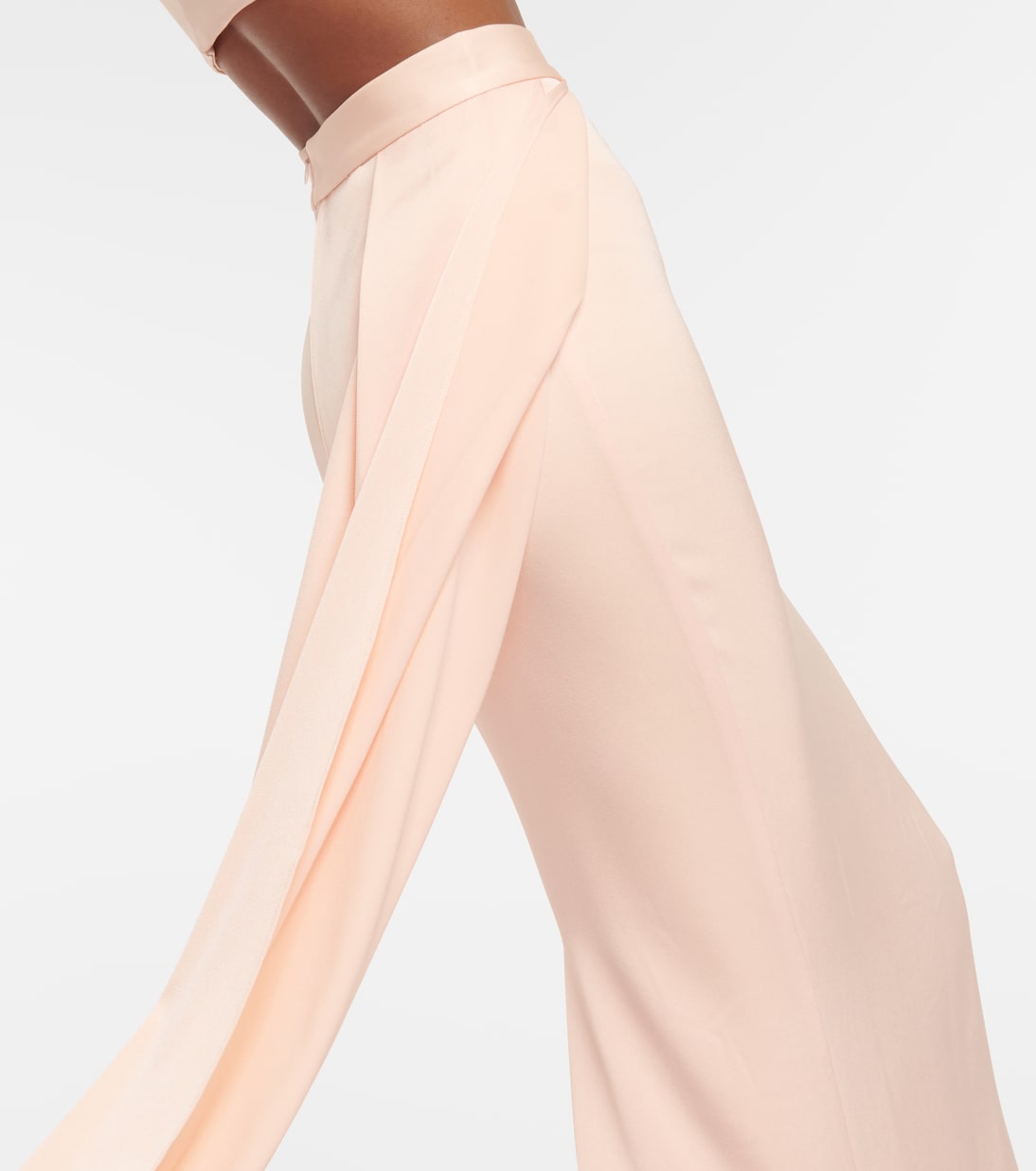 垂褶缎布加长半身裙 | Alex Perry