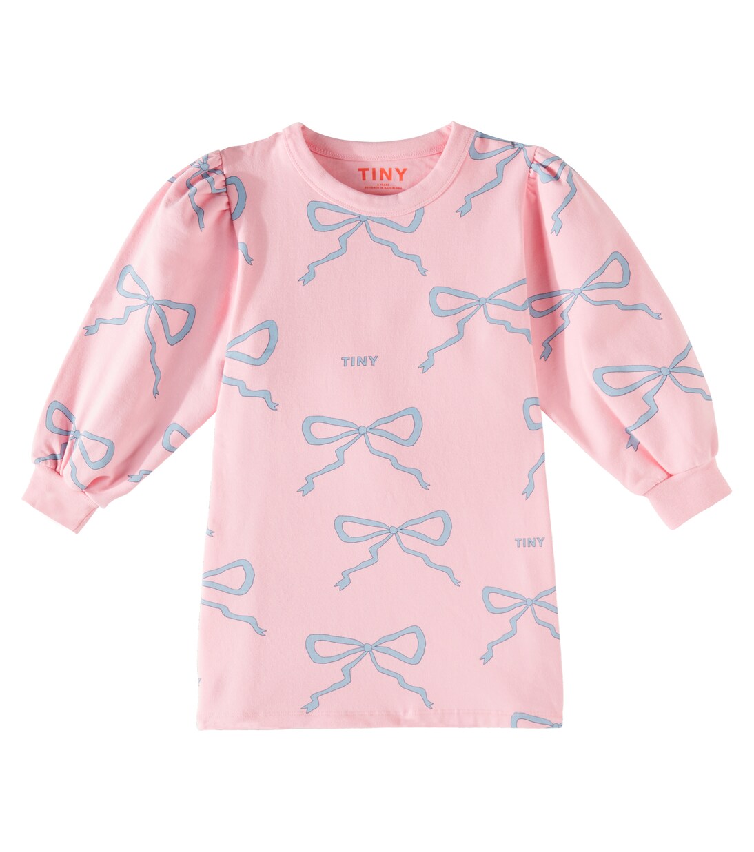Robe sweat-shirt Bows en coton mélangé | Tinycottons
