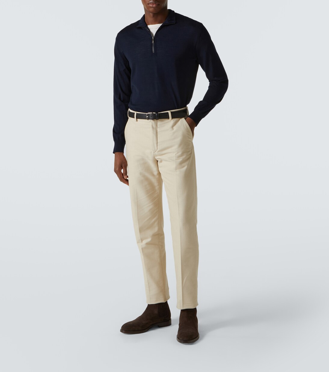 Pullover in lana con zip | Zegna