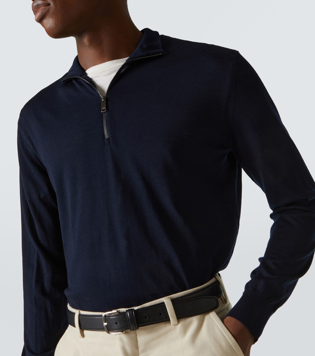 Pullover in lana con zip | Zegna